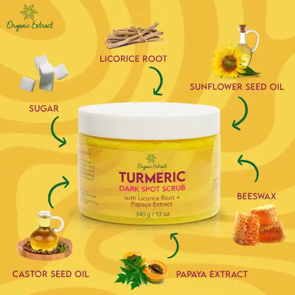 Organic Extract Turmeric Dark Spot Scrub 340g