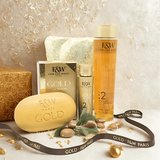 F&W GOLD Argan Oil Kit – 3-Step Radiance for Glowing Skin