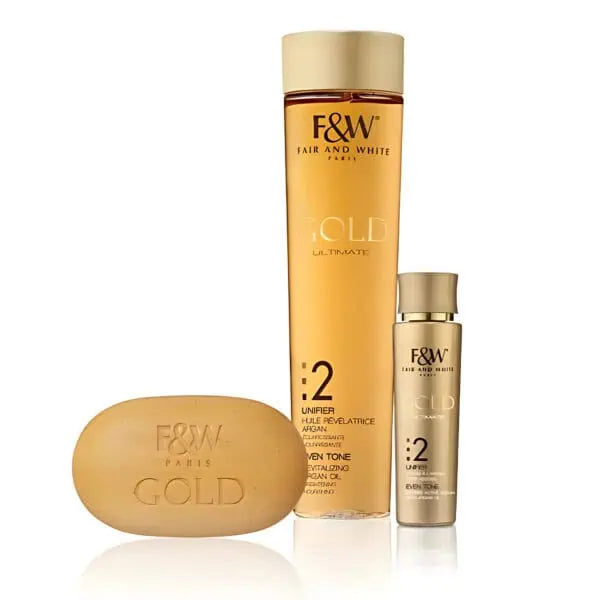 F&W GOLD Argan Oil Kit – 3-Step Radiance for Glowing Skin