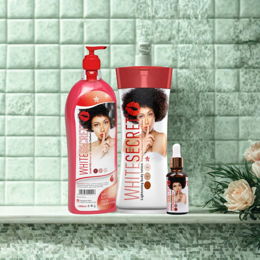 White Secret Gift Set Shower + Body Lotion + Serum