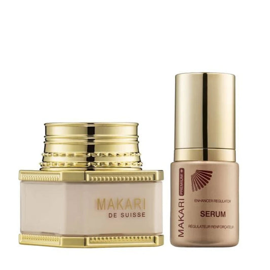 Makari Premium+ Duo Pack Whitening Cream Day and Night and Enhancer Regulator Serum
