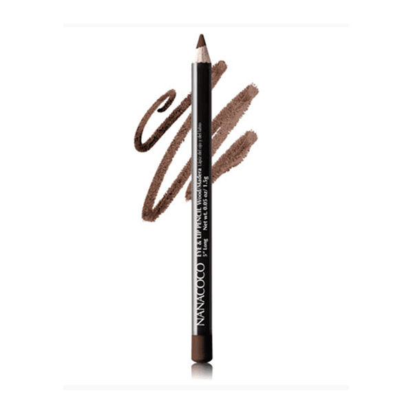 Nanacoco Wooden Eye and Lip Pencil - Dark Brown