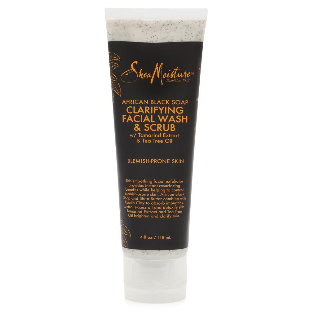 Shea Moisture African Black Soap Clarifying Facial Wash and Scrub