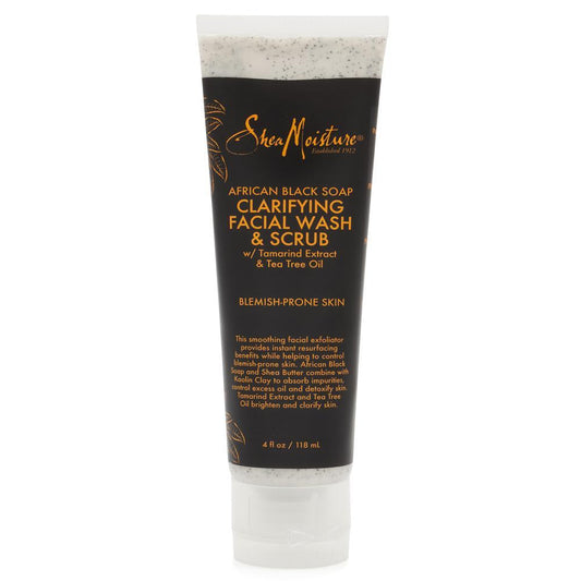 Shea Moisture African Black Soap Clarifying Facial Wash and Scrub