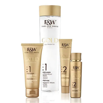 F&W Face Radiance Routine Gold – 4 Steps to a Glowing Complexion