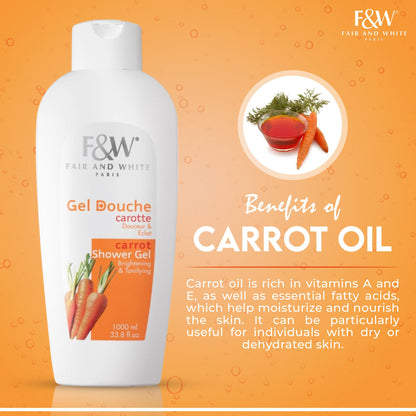 Fair and White Carrot Shower Gel - Brightening and Tonifying