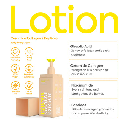 Makari IYKYK Ceramide Collagen + Peptides Body Toning Cream 400ml