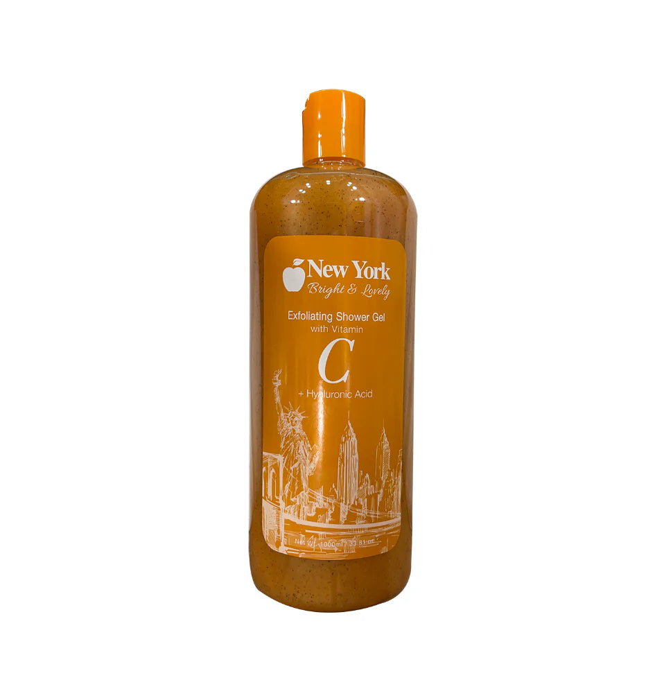 New York Bright & Lovely Exfoliating Shower Gel with Vitamin C + Hyaluronic Acid 1000ml